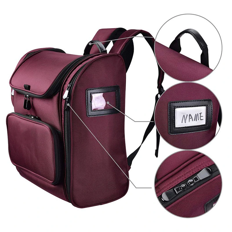 Custom Multiple Layers Cosmetic Hairdresse Salon Barber Tools Backpack Bag